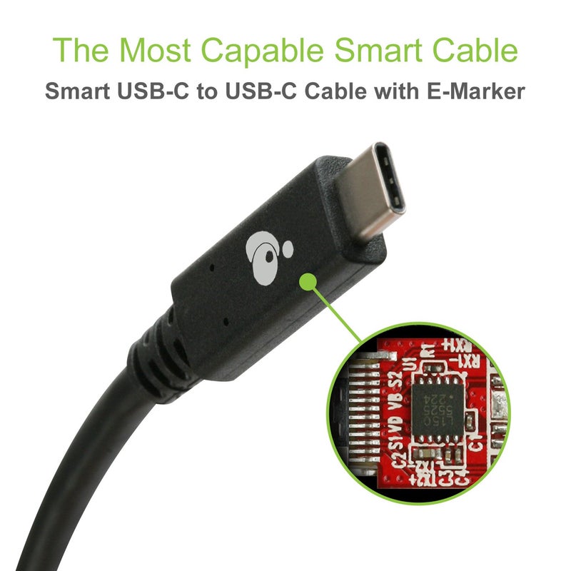 IOGEAR Smart USB-C to USB-C USB-If Certified 10Gbps (3.Feet/1 Meter) Cable with E-Marker, G2LU3CCM01E - Image 3